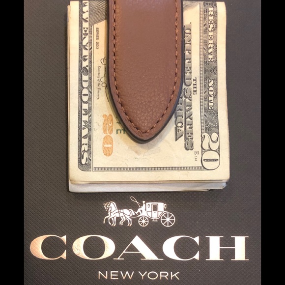 Coach Accessories Nwt Authentic Coach Leather Money Clip Poshmark